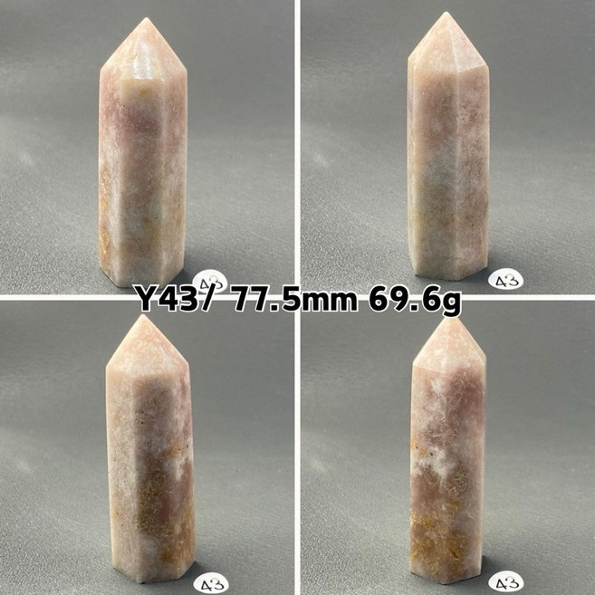 晶星 天然粉紫晶水晶柱, 1個, Y43/ 77.5mm 69.6g