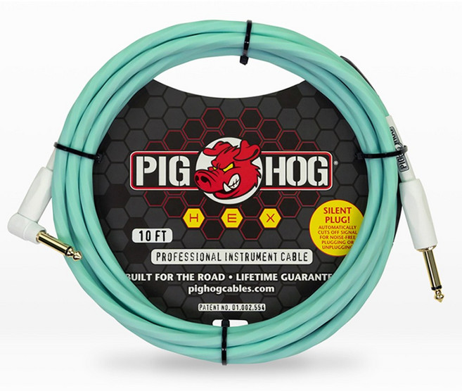 피그호그 사일런트 기타 케이블 꼬임 방지 PHSH10SGR 3m, 단품