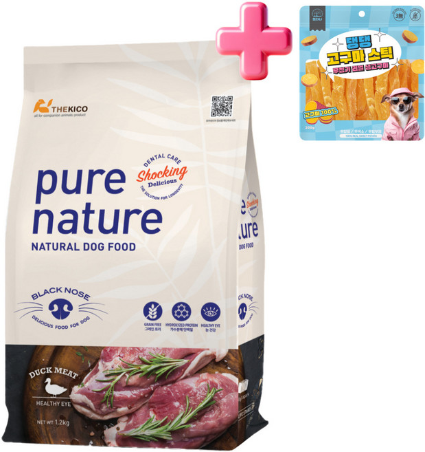 퓨어네이쳐 강아지 기능성사료 + 또다나 댕댕고구마, 1개, 1.2kg, 오리
