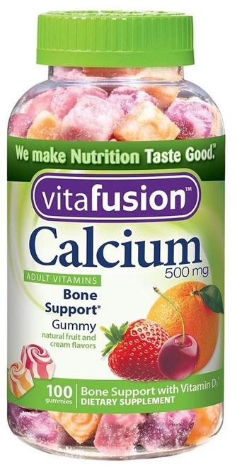 Vitafusion Calcium 500 mg with Vitamin D 100 구미 1병, 1개, 100정 - 쿠팡