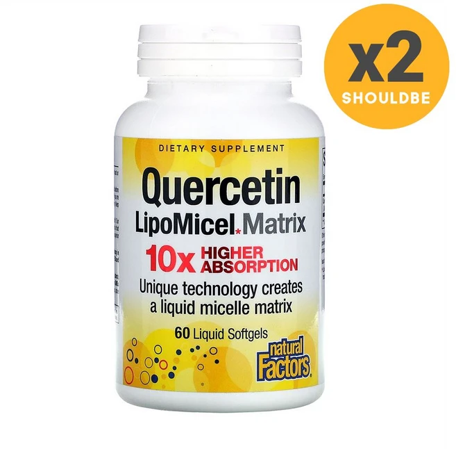 네츄럴 팩터스 케르세틴 Quercetin 60캡슐, 60정, 2개 - 쿠팡