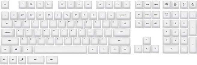 HIT 에포메이커 이지스실 실리콘 키캡 세트 화이트 EPOMAKER AegisSil WHITE