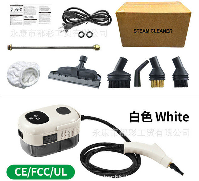 清潔刷 高壓高溫 家用浴室窗戶去油蒸氣清洗機, 白色[全新玻璃擦套裝]ABS,美規110V 台灣用