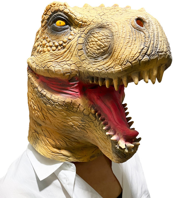 공룡 가면 코스프레, 1개, 베이지