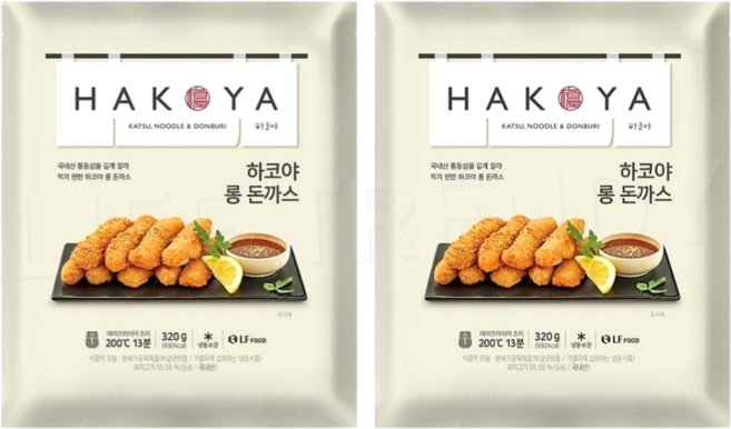 하코야 롱 돈까스 수량 냉동, 2개, 320g