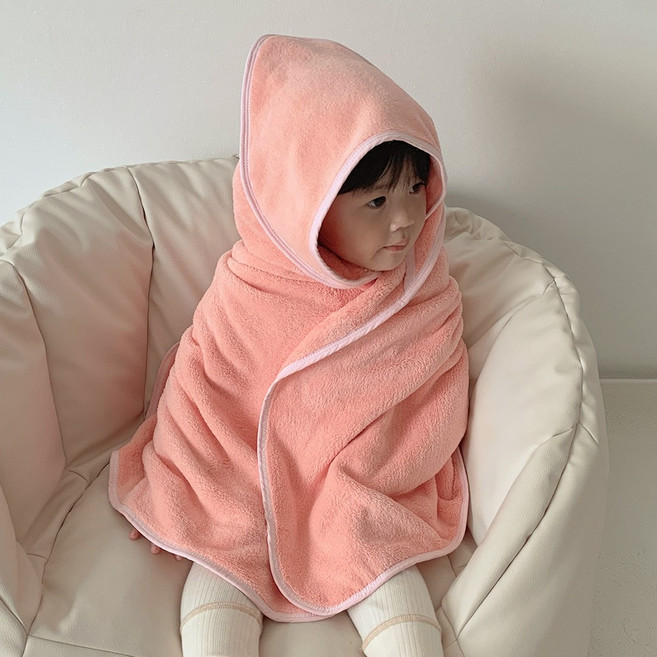 돗투돗 유아용 멀티 목욕타올, 1개, 핑크