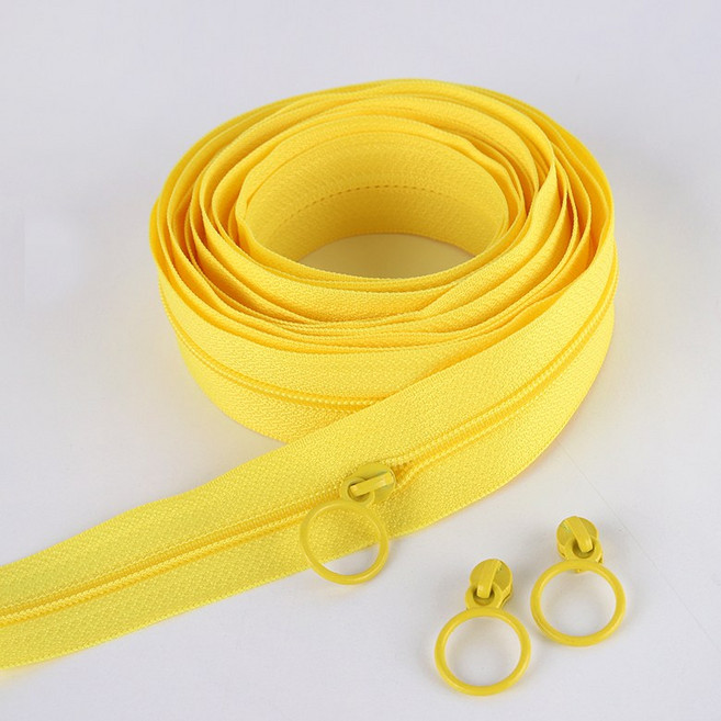 3호 링고리슬라이더(3p) 3호 (270cm)나일론 코일지퍼, 1개, 옐로우