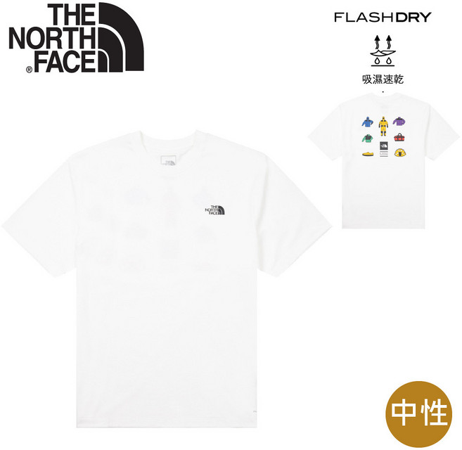 The North Face 男款 60週年圖案排汗快乾圓領短袖T恤 綠色