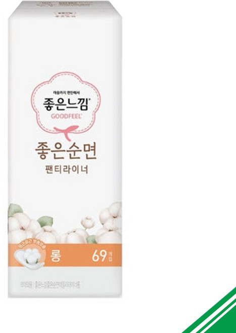 좋은느낌 좋은순면 팬티라이너, 롱, 69개입, 2개