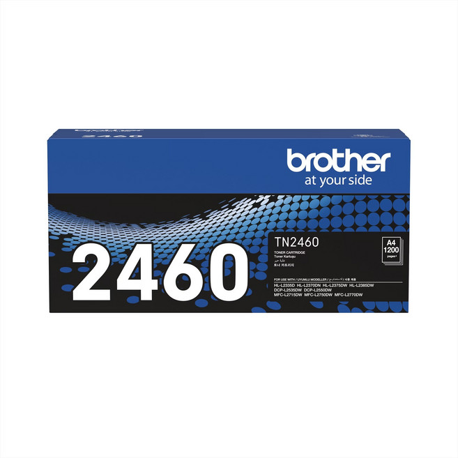 Brother TN2460 碳粉匣(1200頁 適用 HL-L2375DW/MFC-L2715DW/MFC-L2750DW/MFC-L2770DW), 原廠標準容量TN-2460, 1個