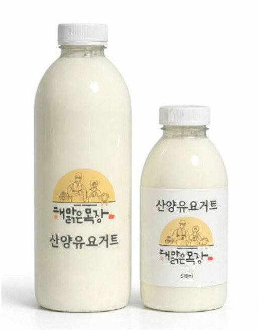 유기농 해맑은목장 산양유수제요거트 산양유단백질100% (농식품부 장관상 수상), 1L, 2개