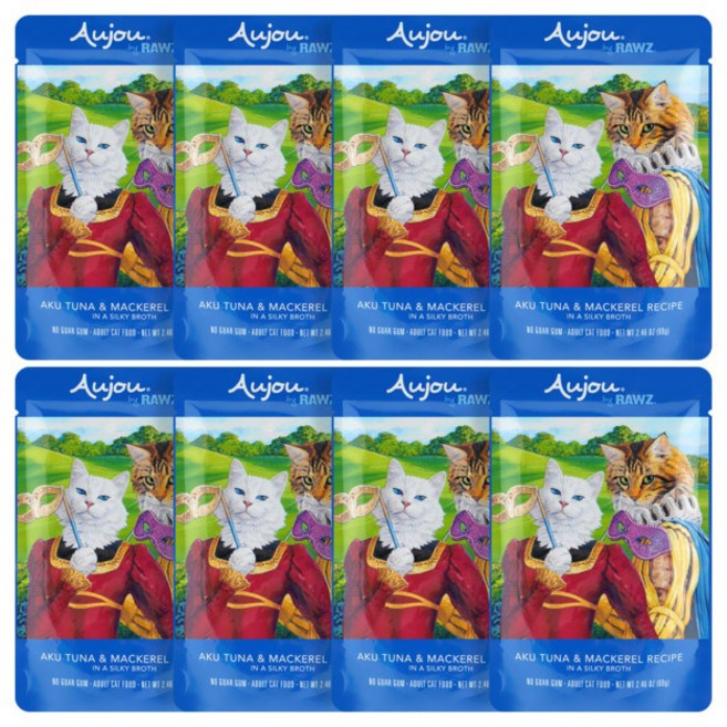 로우즈 오쥬바이 고양이 습식사료 주식 파우치, 8개, 69g, 참치+고등어