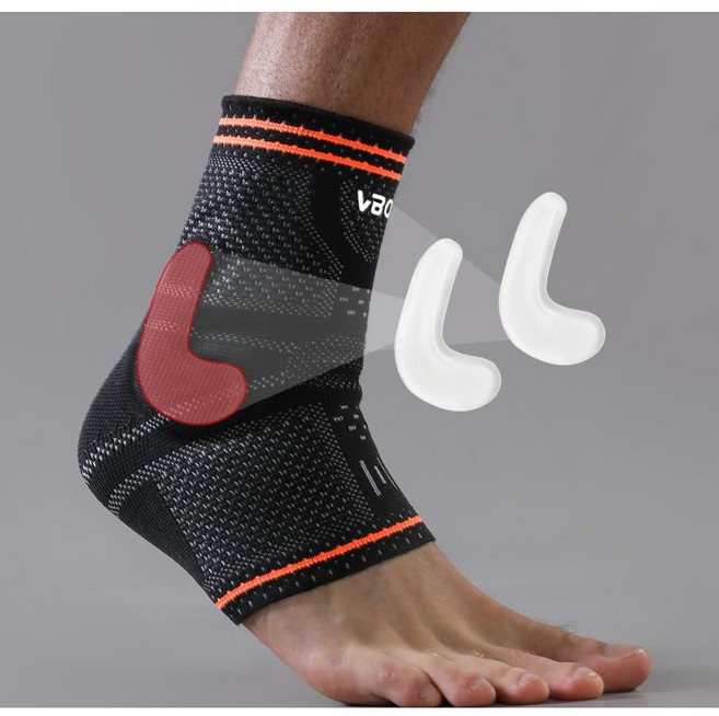 르미율 프리미엄 운동용 보호용 발목보호대 RY-01, 블랙오렌지, 1개