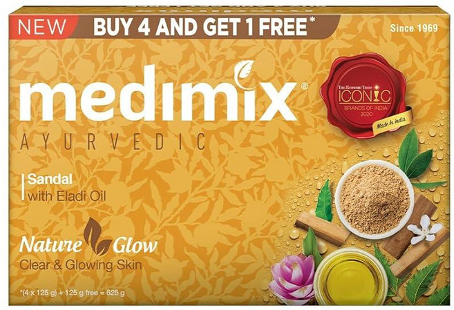 Medimix 아유르베다 샌들 비누 125g (4+1 오퍼 팩) 213896