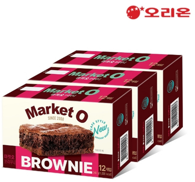 오리온 마켓오 리얼브라우니12P(240g), 240g, 3개