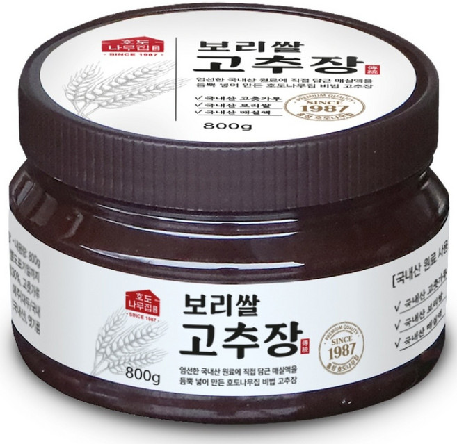 호도나무집 국산고추장 맛있는 전통 보리 보리쌀고추장, 1개, 800g