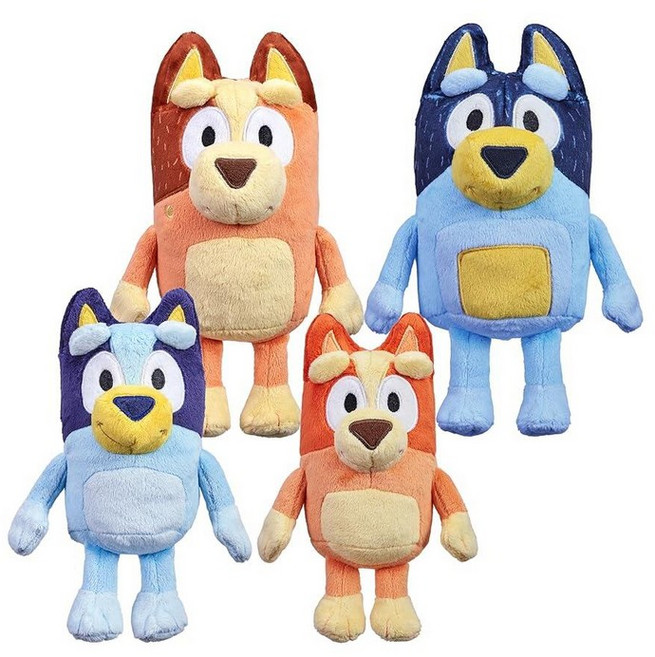 Bluey Unicorse & Bob Bilby 손 인형 플러시 2팩 - 20.3-22.9cm(8-9인치) 부드러운 디럭스 원단 자수 디테일 유아 손에 적합 상상력 넘치는, Family Plush