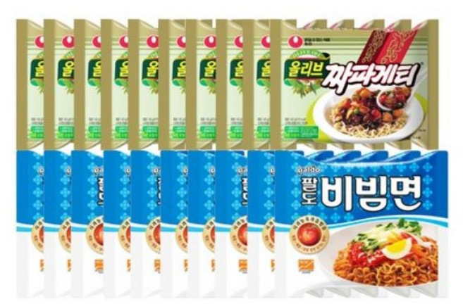 팔도비빔면130g*10개+농심짜파게티 140g*10개, 1개