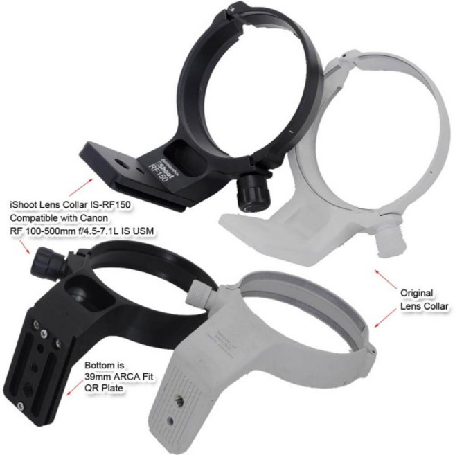 IShoot 렌즈 칼라 삼각대 마운트 링 Arca-Swiss 퀵 릴리스 플레이트 포함 캐논 RF 100-500mm f/4.5-7.1L US