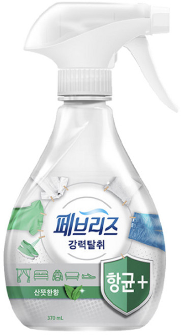 페브리즈 향균플러스 강력탈취 산뜻한향 370ml 1개