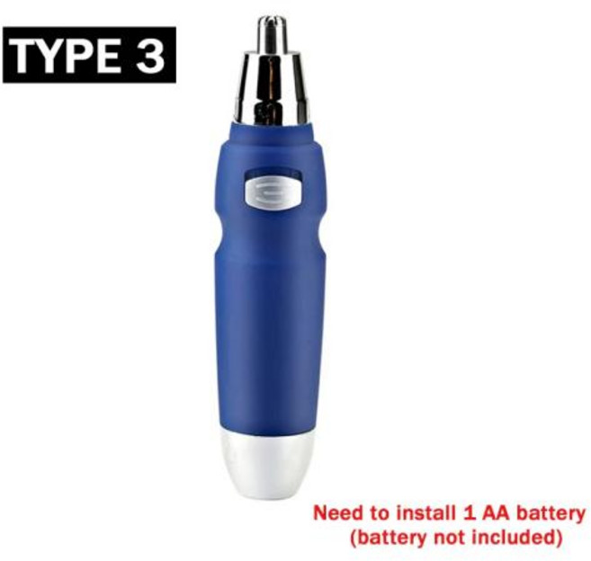 샤오미 코 헤어 트리머 귀 얼굴 눈썹 클린 남성 여성 관리 키트, Type 3 Blue