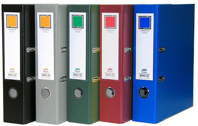 합지 레버 아치 바인더 LA바인더 A4 삼정파일스 하드보드 싸바리 바인다, 7cm, 청색(1개)