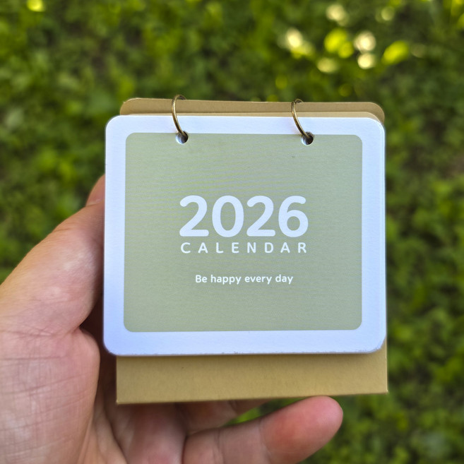 Dgood 2026 초미니 달력 (내지기준 7x6cm), 02_초미니 컬러플(그린)