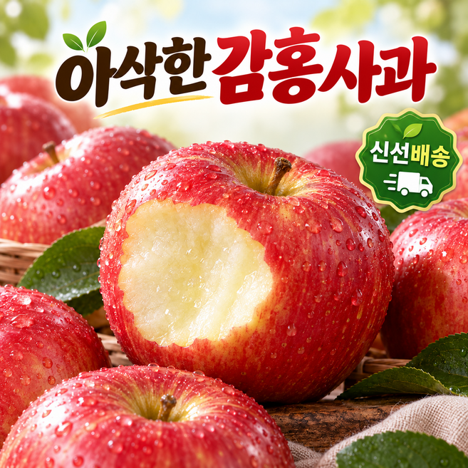 [시즌한정] 산지직송 못난이 감홍사과 초특가, 1박스, 3kg 중과