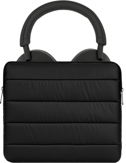 Geekria 헤드폰 퍼피 파우치 WH-1000XM5 G PRO X 2 에어팟 맥스 호환 엣지 보호 기능이 있는 소프트쉘 교체용 보호 여행용 운반 가방(블랙), EJB238-04