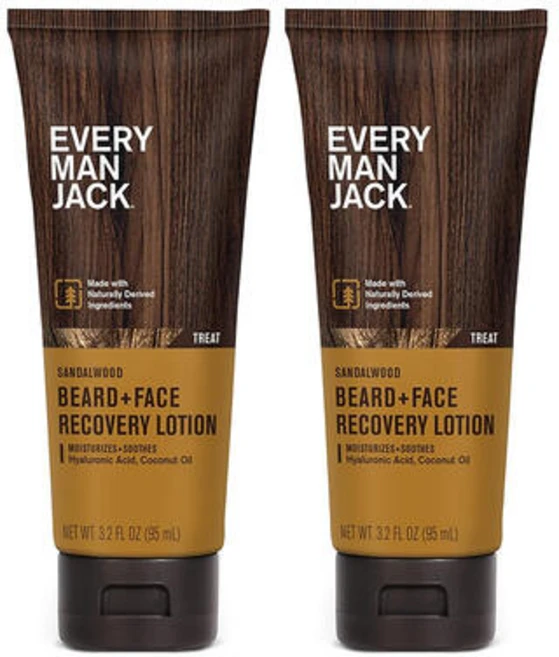 에브리맨잭 비어드 페이스 리커버리 로션 건조한 수염 완화 샌달우드향 95ml 2개 - 쿠팡