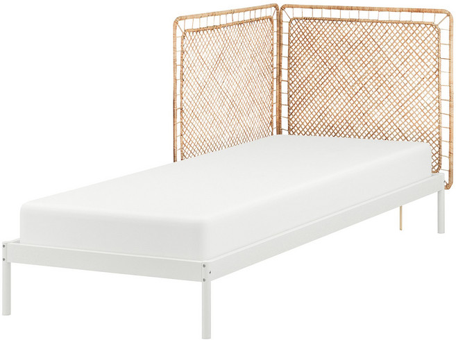 이케아 베벨스타드 침대프레임+헤드2, 화이트/톨크닝 라탄