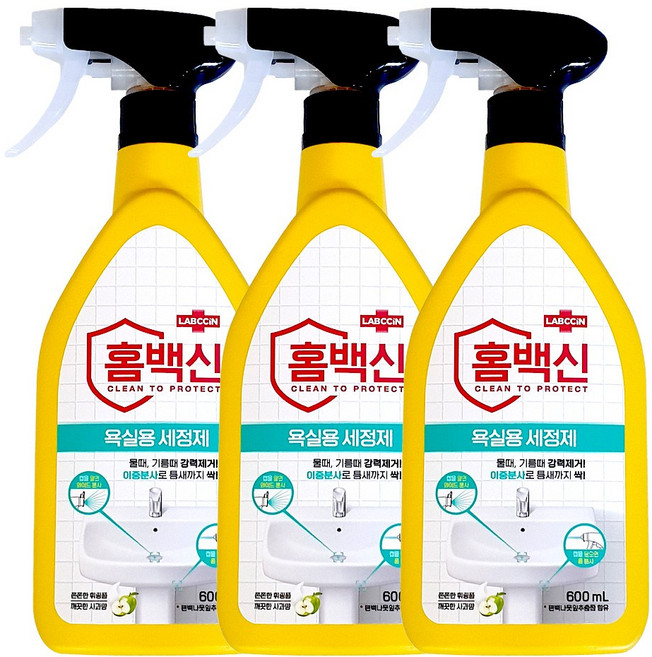 애경 랩신 홈백신 욕실용 세정제 600ml X 3개