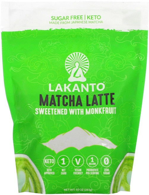 Lakanto 말차 라떼 나한과로 가미 283g(10oz) 1팩, 283g