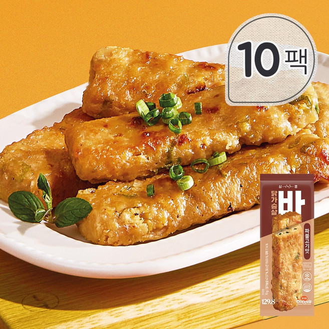 [꼬꼬빌 심쿵 닭가슴살 바 파불고기 70g 10팩, 10개
