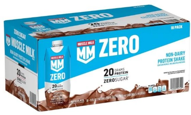 Muscle Milk 머슬밀크 제로 초콜릿맛 프로틴 쉐이크, 18개, 330ml - 쿠팡