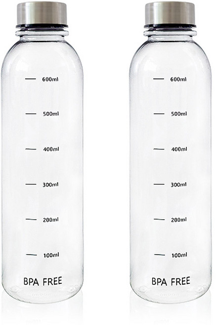 국내산 생활드림 스텐 밀크 보틀 물병, 2개, 700ml, 투명