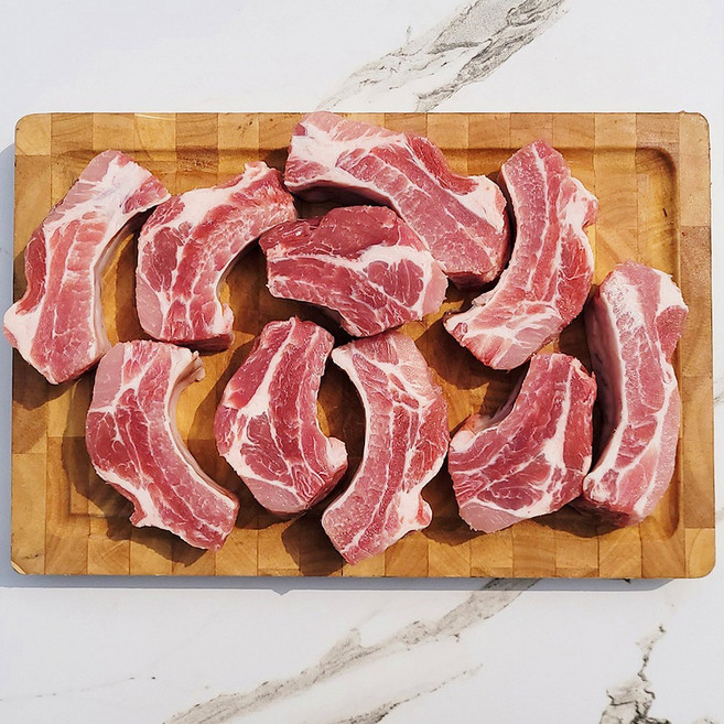 잡내없고 살코기 진짜 많은 미국산 등갈비 조각, 2개, 1kg