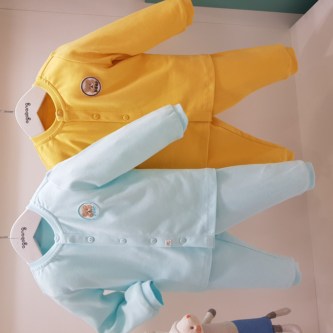 아가방 봄 베이비페어 오늘도 깜찍 발사 유아 상하복세트 아기 실내복 겨울까지 따뜻 구름이 질투할 부드러운 면 100% 유아 상하복 0세까지 5세