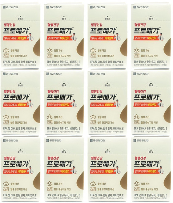 종근당건강 프로메가 알티지 오메가3 비타민D, 60정, 12개