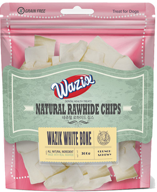 와직껌 로하이드 칩스 WAZIK 중대형견 간식 브라질껌 덴탈껌 오래먹는개껌, 1개, 300ml, 소가죽껌