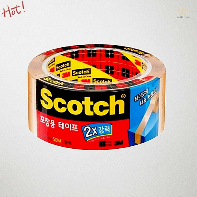 SCS 포장용테이프 박스테이프 갈색 48mm 50m 강력접착 대용량 박스포장 30개 3M