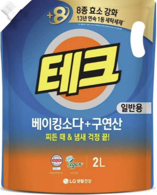 테크 베이킹소타+구연산 리필 일반용, 4개, 1.8L