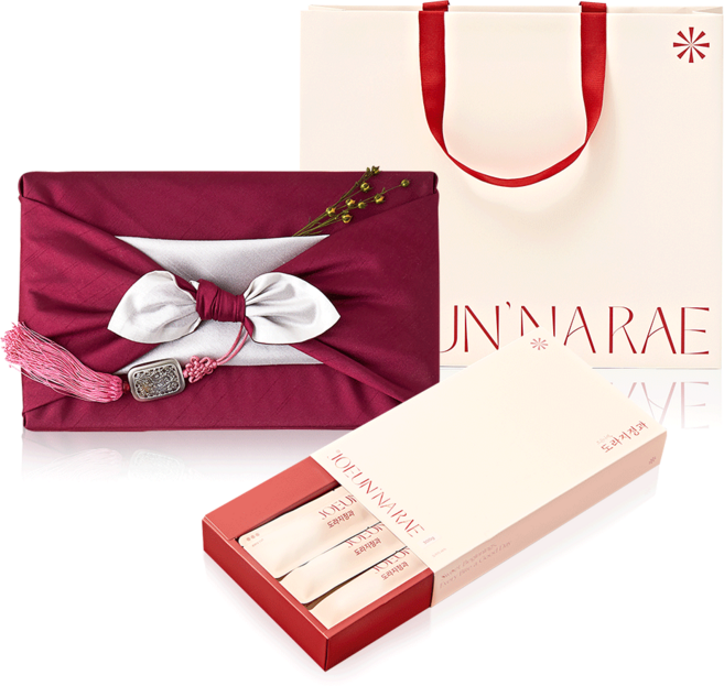 [쇼핑백동봉] 조은나래 도라지정과 700 추석 선물세트 한과세트, 1개, 700g