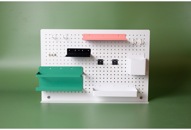 스틸팩토리 타공판 악세서리 후크 선반, 가드선반 240X90X30 블랙, 1개