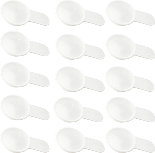 뉴앤룩 국내 제조 넓은 분말 계량 스푼 30g 15개입, 화이트