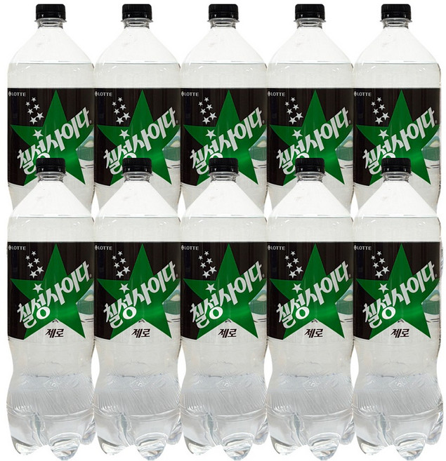 칠성 사이다 제로 페트, 1.5L, 10개
