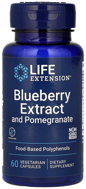 라이프익스텐션 블루베리 추출물 석류 베지테리안 캡슐, 1개, 60정 - 쿠팡