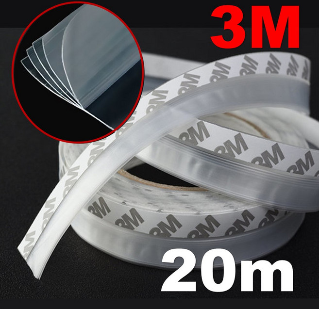 3M 5중날 투명 문풍지 창문 현관문 방문 문틈 베란다 바람막이 틈막이 틈새막이 방풍 문풍지 테이프 10m, 2개, 5중날 10m