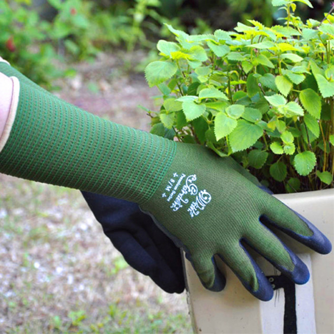 토와 포레스타 과수원 가드닝 화훼 손목 긴 원예 장갑, 그린8/M(8905), 1개