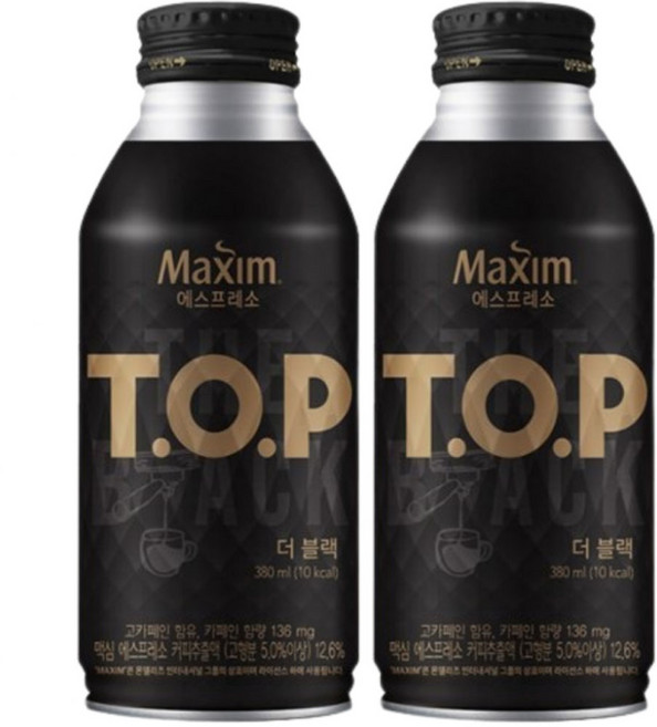 티오피 더 블랙 380ml 24캔 커피 음료, 24개